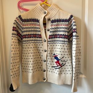 Women’s LL bean ski cardigan. Wool small